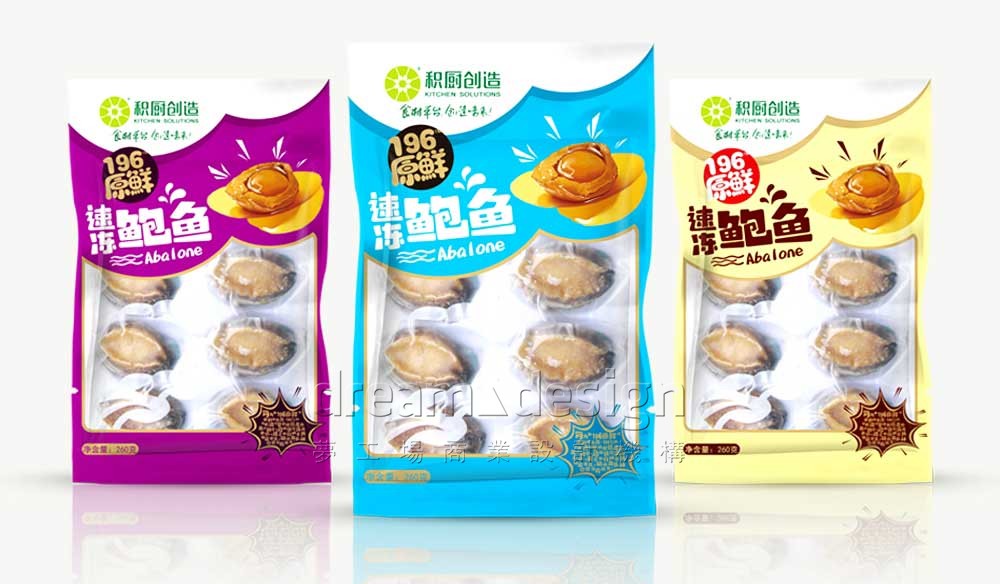 速凍鮑魚(yú)產(chǎn)品包裝設(shè)計(jì)圖1