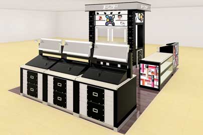 化妝品展柜設計制作